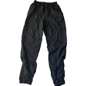 Reebok Vintage Nylon Windbreaker Track Pants Black Jogger Fit Y2K/90s (S)